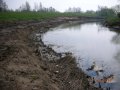 Uszkodzony wał na rzece Wiśle